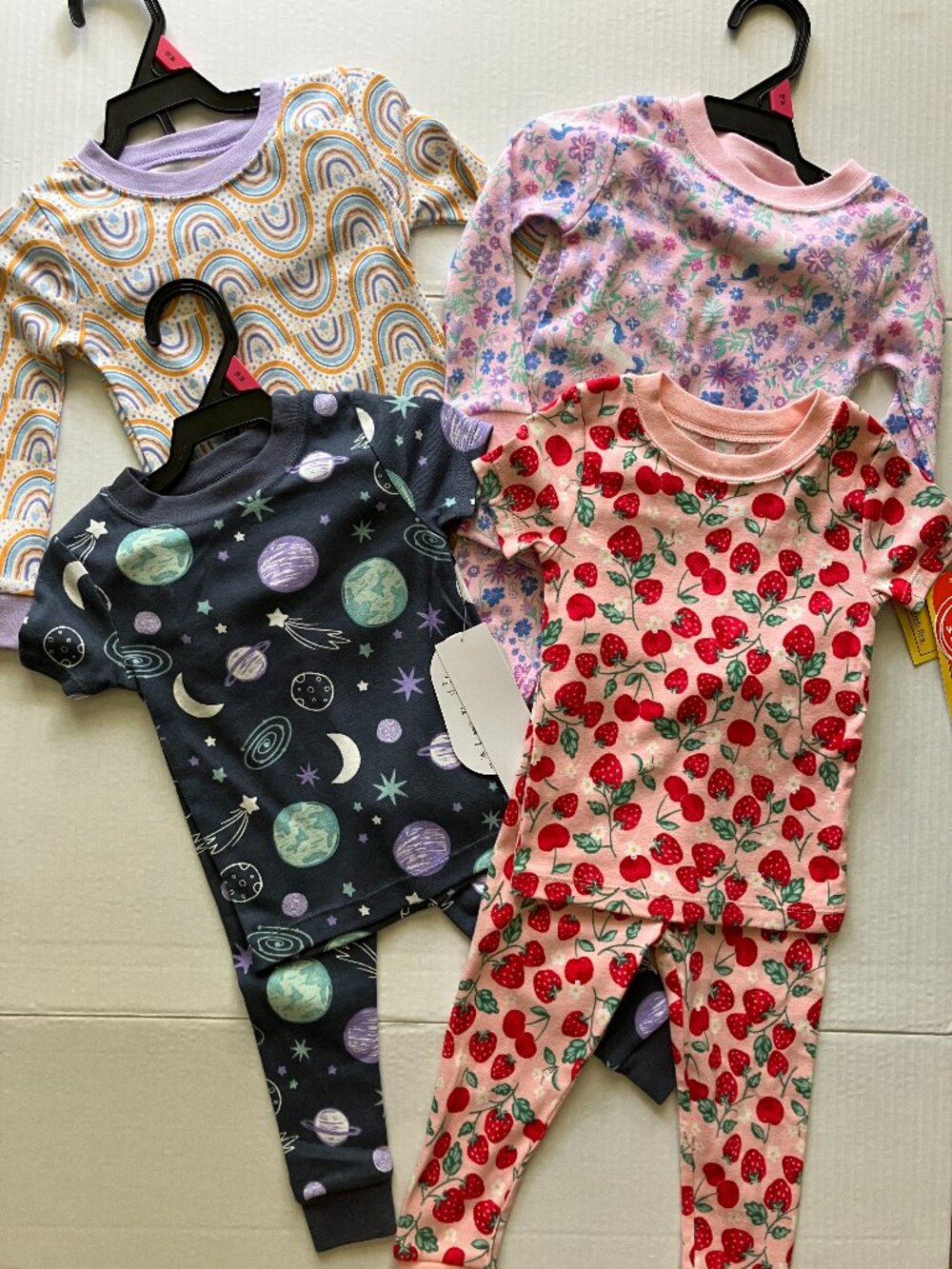 18 month Wonder Nation Pajama Sets Bundle 2 Short-Sleeve & 2 Long-Sleeve